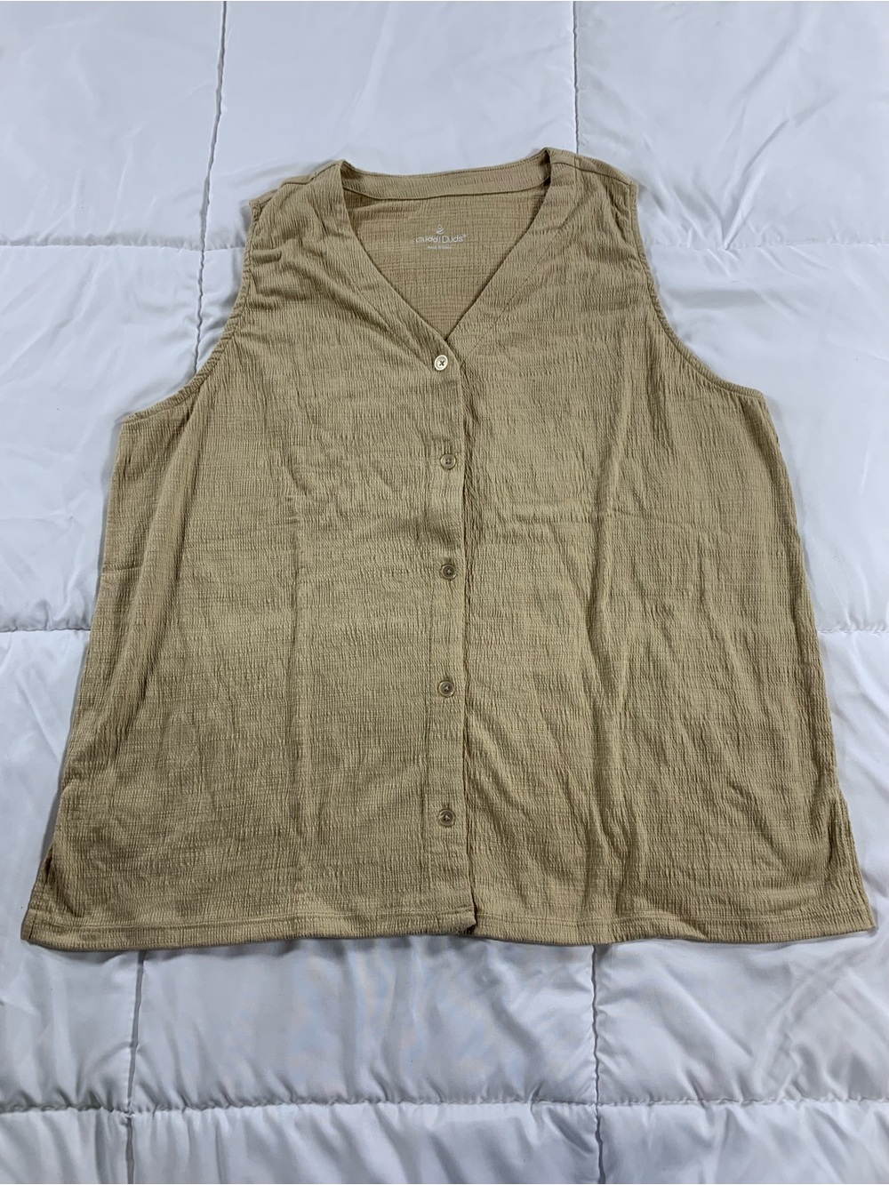 Pre loved cuddl duds SLUB KNIT BUTTON shirt size 1X